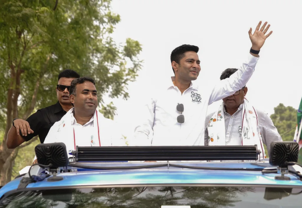 A billboard dispute at Abhishek Banerjee’s Camac Street office has revived attention on the address’s growing political significance.