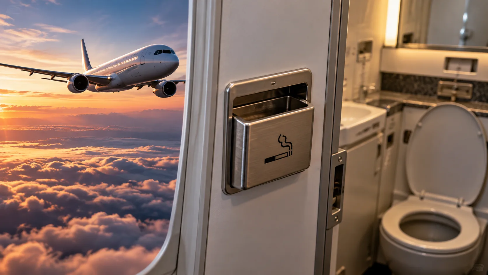 Smoking is banned on planes, but why does the bathroom have an ashtray?