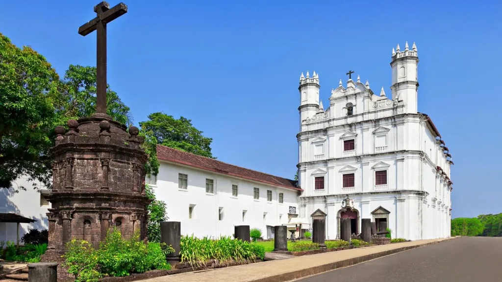 The historic Church of Saint Francis of Assisi and its adjoining convent in Old Goa, India.